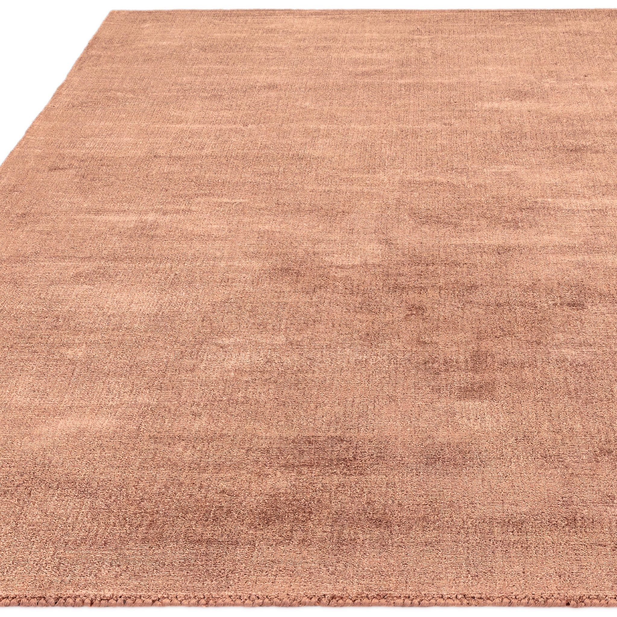 Hand Woven Viscose Rug in Rust